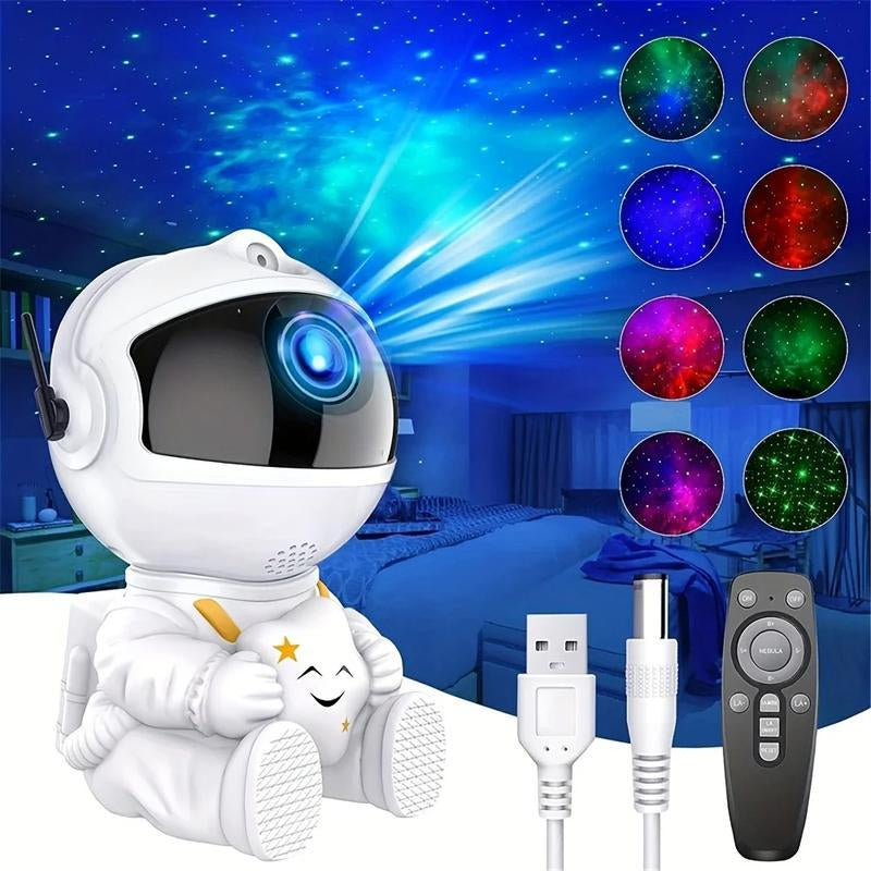 【Christmas Gift】Astronaut Galaxy Star Projector Starry Night Light - Starry Nebula Ceiling Projection Lamp with 8 Modes, Remote and 360° Adjustable, Gift for Kids Adults for Bedroom Decor Aesthetic USB Rechargeable