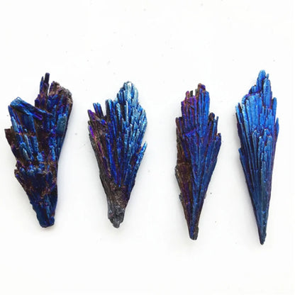 Electroplated black tourmaline peacock feather