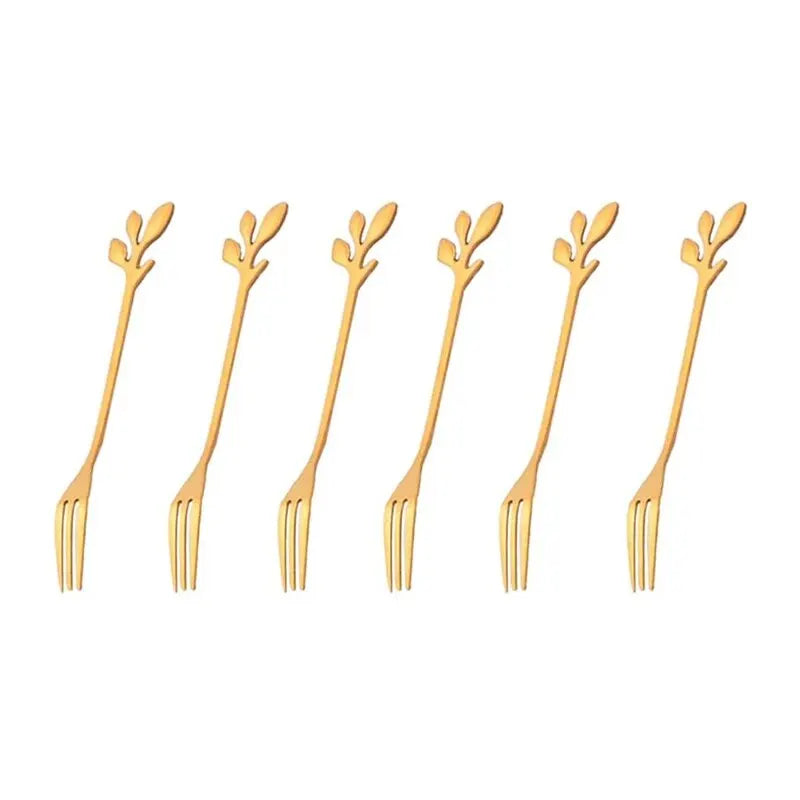 Gold leaf fork set