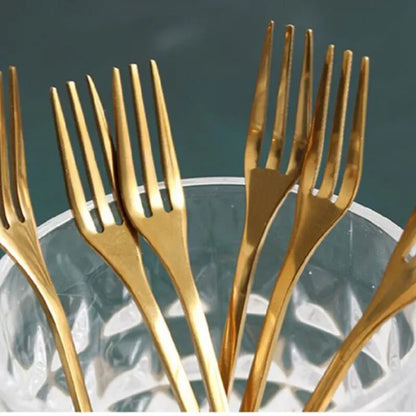 Gold leaf fork set