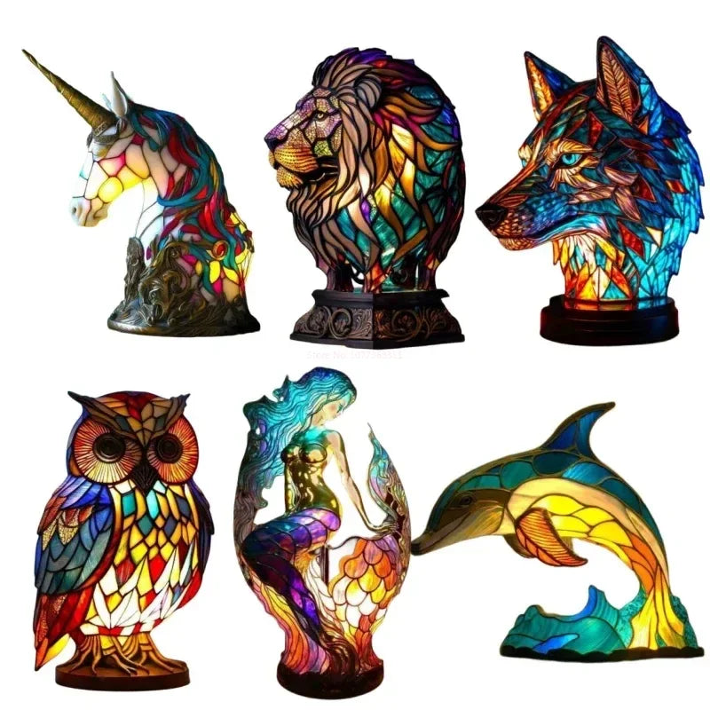 Colourful animal night lamp