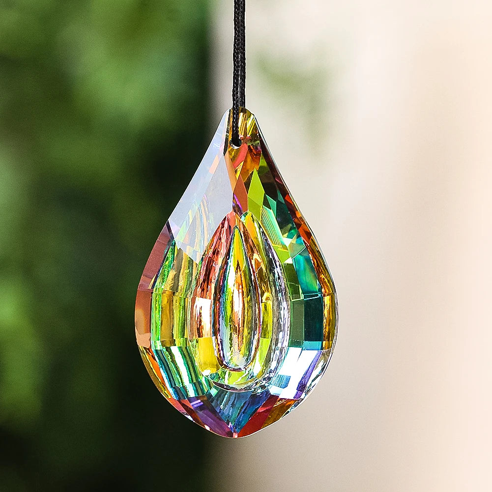 Iridescent rainbow crystal suncatcher