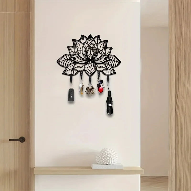 Metal rose coat hanger