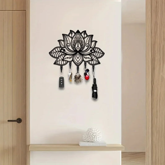 Metal rose coat hanger