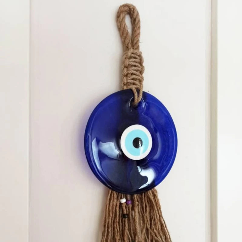 Glass Blue Turkish Evil Eye Pendant