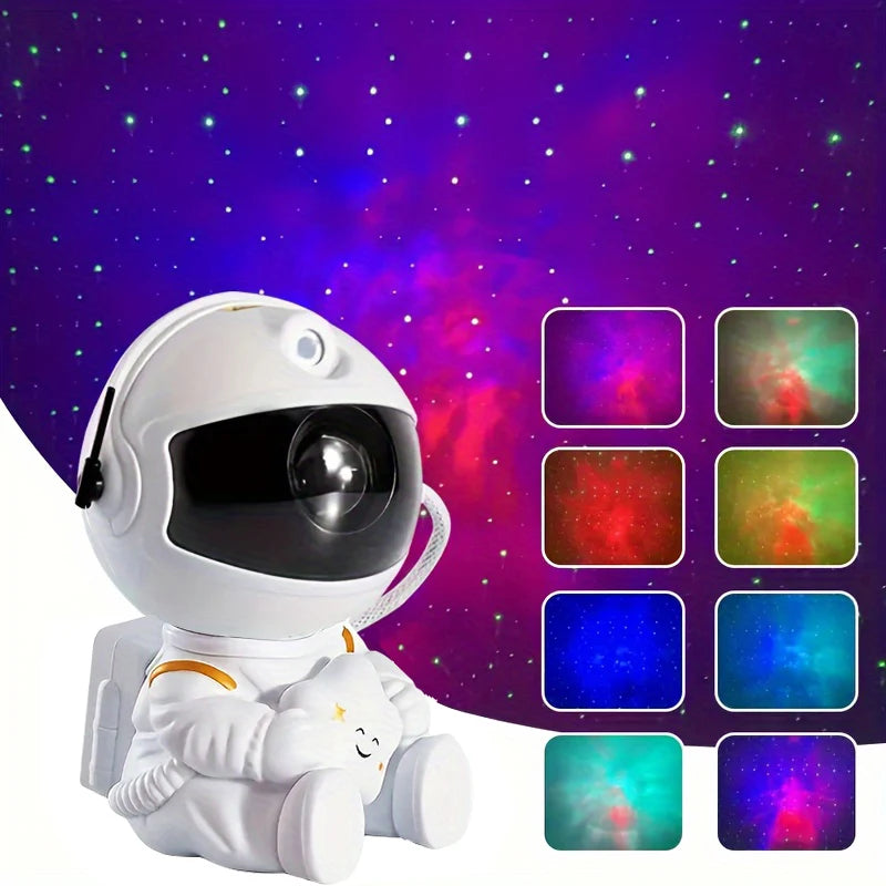 Galaxy projector night light astronaut