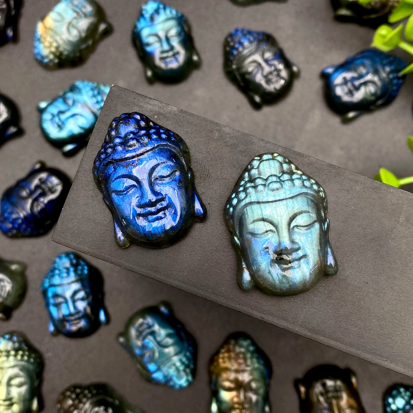 Labradorite Buddha head