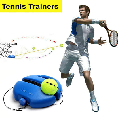 Tennis Training Aids Base with Elastic Rope Ball Practice SelfDuty Rebound Tennis Trainer Sparring Device