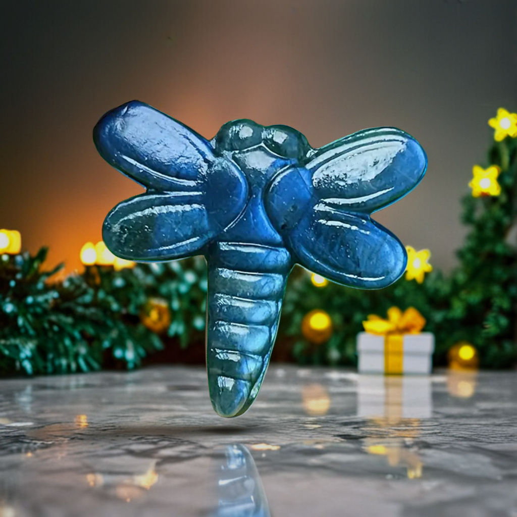 Natural labradorite Dragonfly