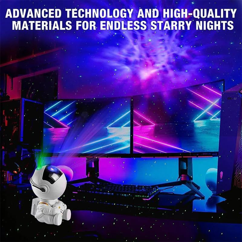 【Christmas Gift】Astronaut Galaxy Star Projector Starry Night Light - Starry Nebula Ceiling Projection Lamp with 8 Modes, Remote and 360° Adjustable, Gift for Kids Adults for Bedroom Decor Aesthetic USB Rechargeable